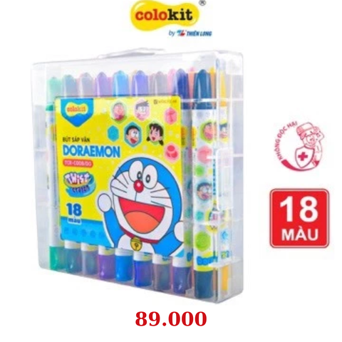 Bút sáp vặn TCR-C008/DO 18 màu