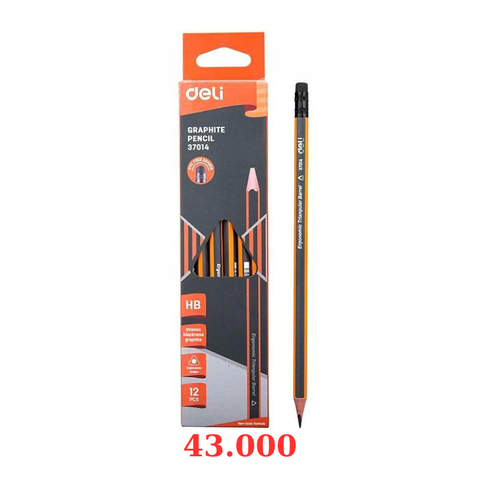 Hộp 12 bút chì chuốt HB Deli 37014