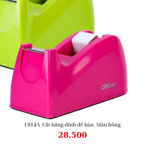 E814A_Cắt băng dính để bàn_Màu hồng