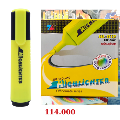 Bút dạ quang Thiên Long HL-012 hộp 10 cây - Vàng
