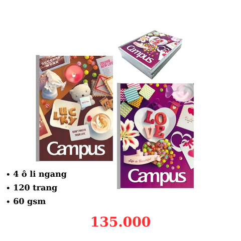 Lốc 10 quyển tập SV Campus GIFT 120 trang