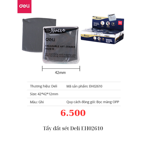 Gôm Tẩy đất sét Deli EH02610