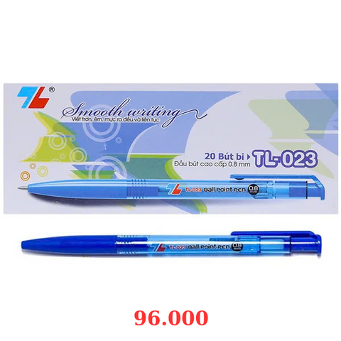 Bút bi Thiên Long TL-023 hộp 20 cây - Xanh