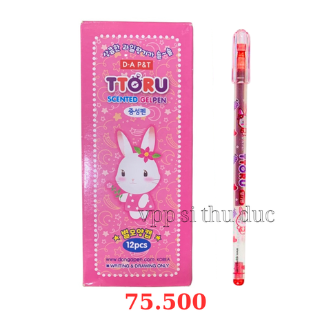 Hộp 12 bút gel Ttoru chính hãng Hàn Quốc - Mực đỏ
