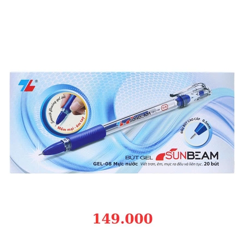 Bút gel GEL-08 hộp 20 cây - Xanh