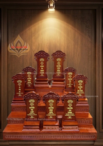 Bài vị mini khắc tên cho gia tiên