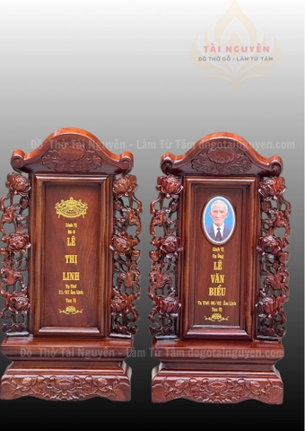 Bài vị hoa sen đục nổi
