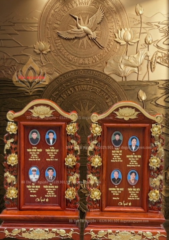Bài vị HOA SEN ( Chung cho 4 gia tiên)