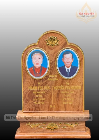 Bài vị song thân - Gỗ Ngọc Am