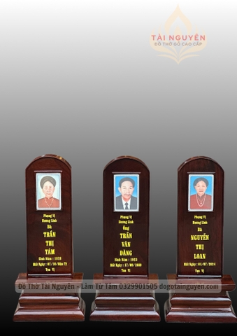 Bài vị trơn cao 39 rộng 17