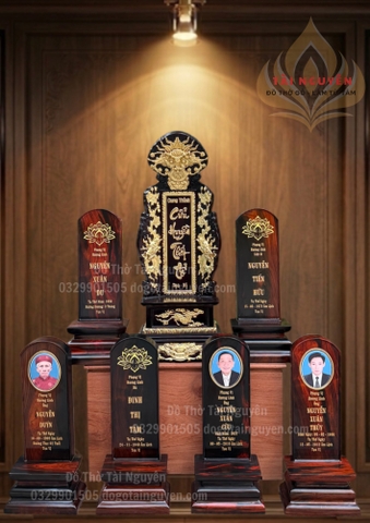 Bộ bài vị gỗ Trắc