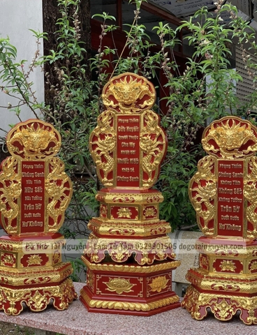 BỘ 3 LONG VỊ GỖ HƯƠNG