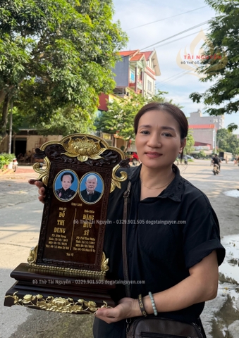 Bài vị thờ mái hoa sen