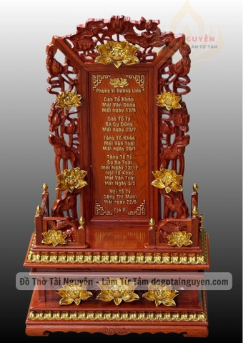 Bộ bài vị Cửu Huyền gia tiên nội ngoại