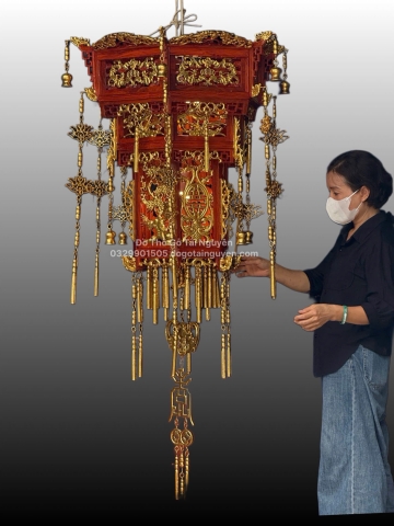 Đèn treo gỗ hương