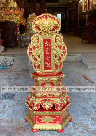 LONG VỊ CỬU HUYỀN THẤT TỔ (sơn son)