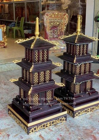 Đèn Tháp Vuông 3 Tầng