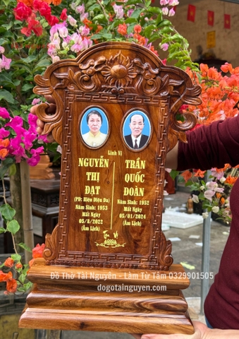 Bài vị gỗ ngọc am Hà Giang (gỗ thơm)