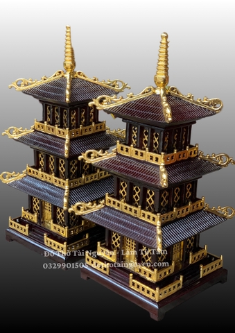 Đèn Tháp Vuông 3 Tầng