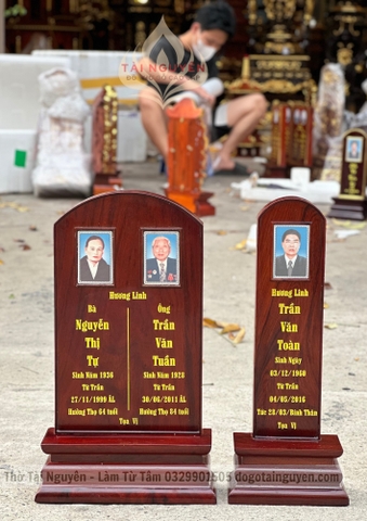 Bài vị đôi nguyên khối