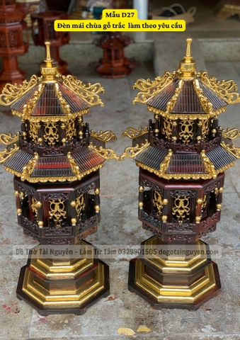 Đèn thờ gỗ trắc
