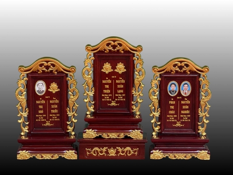 Bài vị song phụng đôi