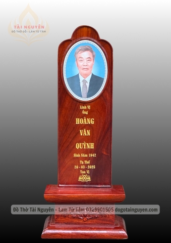 Bài vị trơn gắn ảnh men sứ