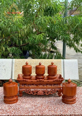 Bộ Đài Nước Trơn (Gỗ Hương)