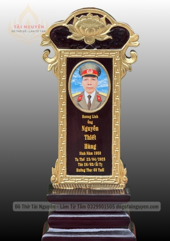 Bài vị hoa sen cao 42 rộng 17
