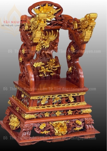 Ngai thờ gỗ gụ (đục tay)