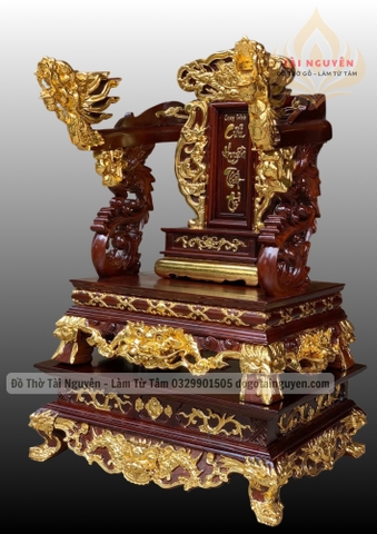 Ngai Thờ Gỗ Gụ - Vách Đặc (Hàng Đặt)