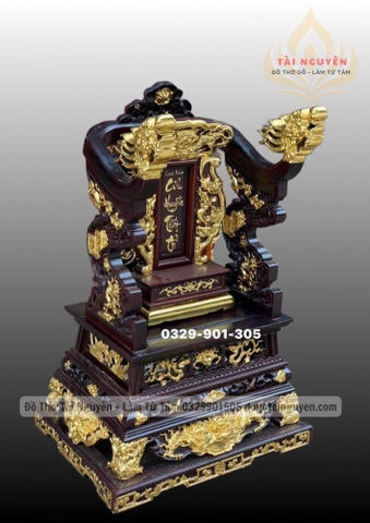 Ngai Thờ Gỗ Gụ - Vách Đặc (Phun PU )