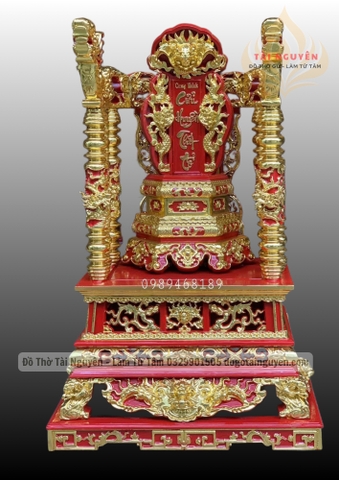 Ngai Thờ Gỗ Gụ - Ngai cột (sơn son thếp vàng)