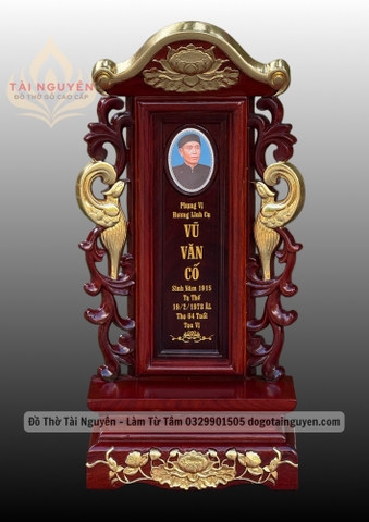 Bài vị song phụng ngự sen
