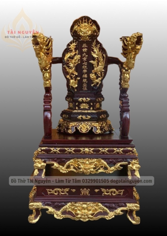 Ngai Thờ Gỗ Gụ và Long Vị Tứ Linh