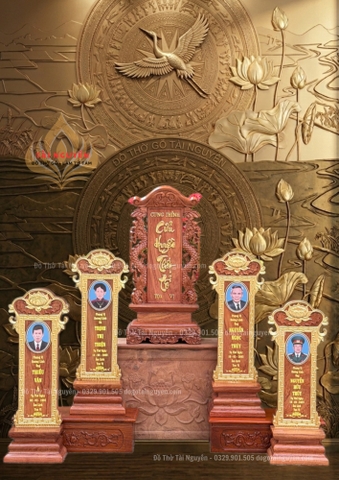 Bài vị song long & bài vị sen