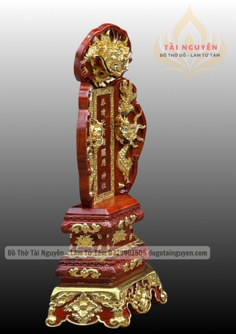 Long vị khắc chữ Hán cao 61 x 35