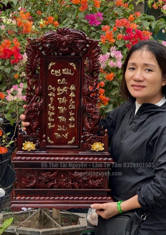 Long vị Cửu Huyền Thất Tổ - Gỗ Trắc ( có thể khắc theo yêu cầu)
