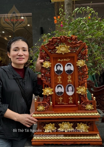 Bài vị hoa sen 4 ảnh