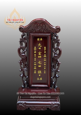 Bài vị Cửu Huyền Thất Tổ chữ Hán Nôm