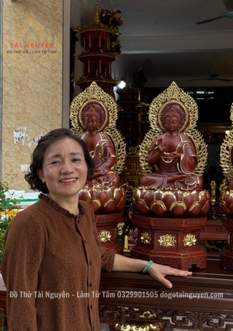 Thất Phật Dược Sư (gỗ gõ đỏ)