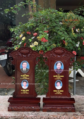 Bài vị thờ mái hoa sen