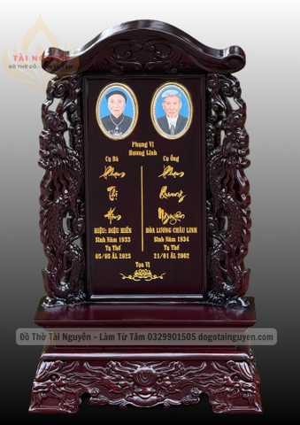 Bài vị song long mẫu mới