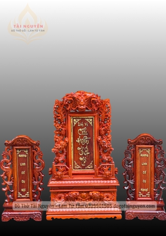Bộ Long Vị cao 61 và bài vị thờ gia tiên nội ngoại