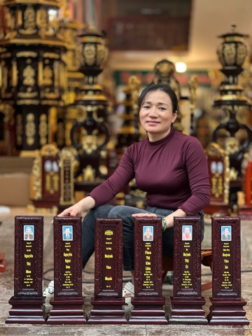 Bài vị chạy chiện (dày 3cm)