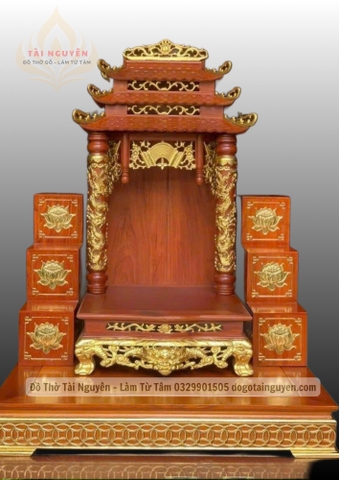 Ban Thần Tài Mái Chùa (Dát Vàng)