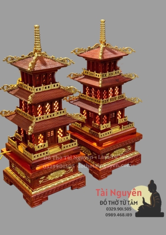 Đèn Tháp Vuông 3 Tầng