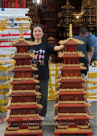 Đèn Tháp Vuông 7 tầng