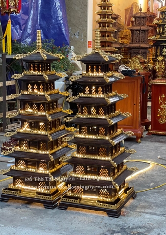 Đèn Tháp Vuông 7 tầng