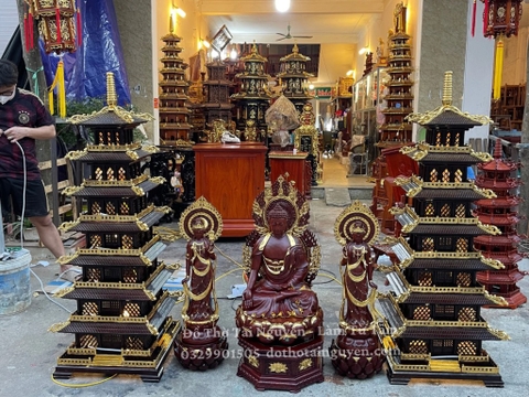 Đèn Tháp Vuông 7 tầng
